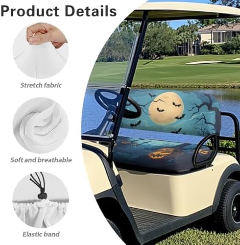 Yewatlles Vintage Eagle Glacier Two Piece Golf Cart Seat Towel Cover with Holes Outdoor Sports Club Car Seat Blanket Protector Portable Car Protective Accessories