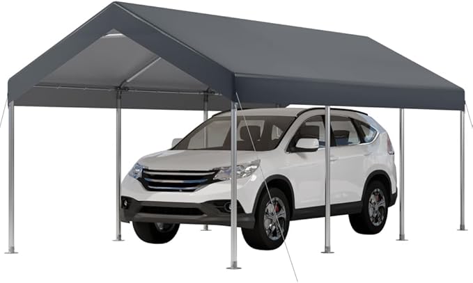 12X20 Ft Heavy Duty Carport Canopy, Portable Garage, Car Tents, Reinforced by BouPower