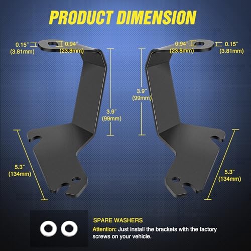 Nilight Ditch Light Brackets for Chevy Silverado Tahoe GMC Sierra 1999-2006