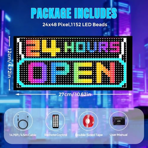 Devil's Eyes Light for Cars - Windshield Eyes Animated LED, 10.62''X4.72'' Howdot Double Row Programmable LED Sign for Car, Scrolling Matrix Panel Remote APP Control