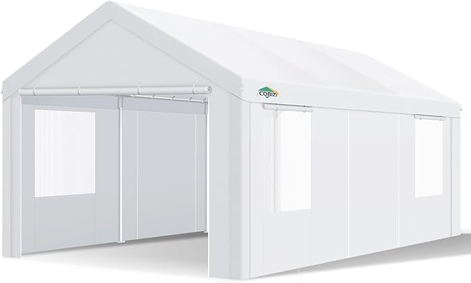 COBIZI Carport Canopy 12x20 Heavy Duty Portable Garage - Image 8