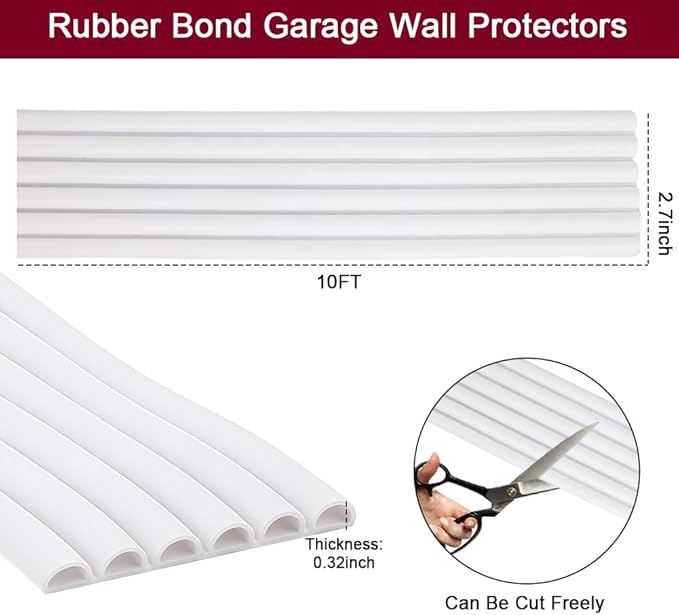 Garage Wall Protector, zxbaers Strong Self-Adhesive Rubber Bumper Protectors - Image 2