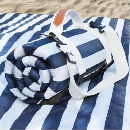 Genovega Waterproof Sandproof Beach Blanket Picnic Outdoor Mat Rug Extra Large Foldable Sand Free Big Giant XL Towel Car Essential Roadtrip Gadget Rv Accessories Gear Must Have Hiking Item Necessities by genovega