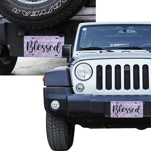 Mermaid Scale Blessed Front License Plate 6" * 12" for Women