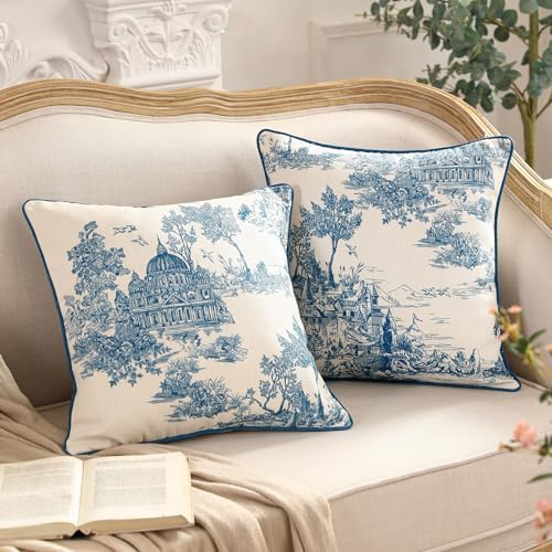 patdrea Designer French Vintage Throw Pillow Cover,18"x18",Set of 2 - Image 6