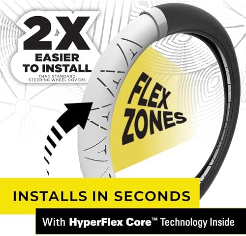 Body Glove 22-1-97505-9 Smoothie Steering Wheel Cover, Easy Installation, Hyperflex Core Technology, Fits Most Vehicles