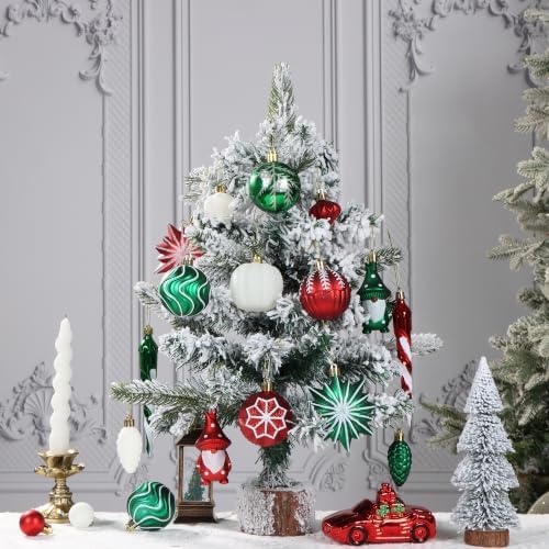 Red Green White Fall Christmas Ornaments for Tree Thanksgiving Decorations - Image 5