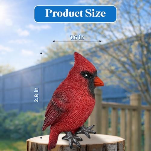 GENANY 3D Resin 2Pcs Cardinal Car Air Freshener Clip, Hand Painted Red Bird