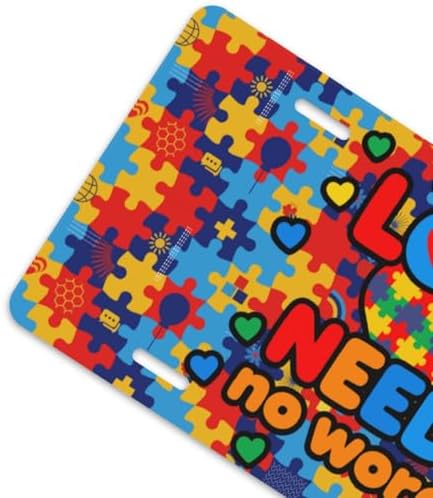 Autism Awareness Front License Plate 6" * 12" for Women
