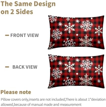 Winter Christmas Snowflake Pillow Covers 12x20 Set of 2 Highly Absorbent - Image 6
