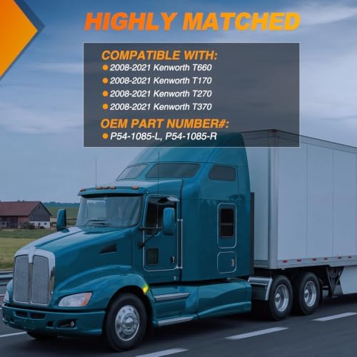 Nilight Fender Side Marker Lights 2PCS for 2008-2021 Kenworth T660 T170