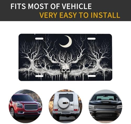Skull Trees Moon Front License Plate 6" * 12" for Women
