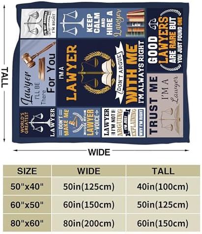 Lawyer Blanket Lawyer Throw Blankets Legal Humor Quotes Print Cozy Fleece Flannel Stuff Plush Lightweight Bedding Lover Gifts for Men Women Adults for Couch Sofa Bed Decor 60"X80" - Image 7