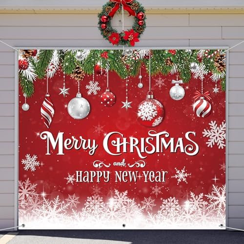 Teenyyou Christmas Garage Door Decorations 7 x 8 ft - Image 5