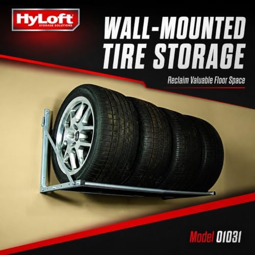 HyLoft Wall-Mounted Folding Tire Storage Loft Rack - Image 3