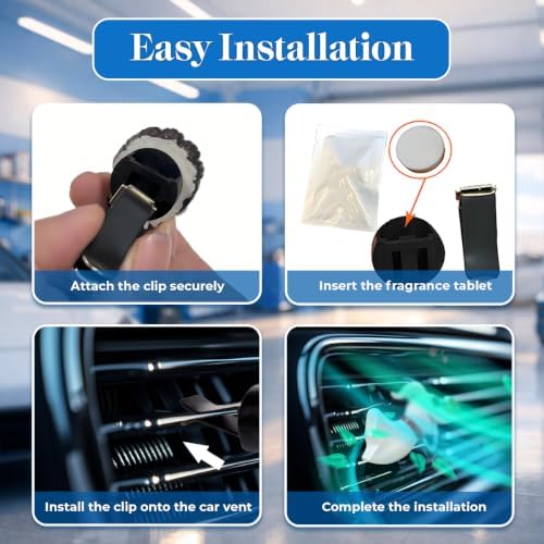 GENANY 3D Resin 4Pcs Scary Car Air Freshener Vent Clip Hand Painted Spooky