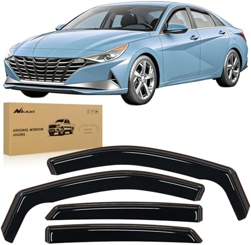 Nilight in-Channel Rain Guards for Hyundai Elantra 2021-2025 4PCS