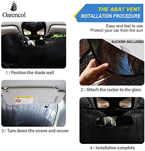 Palm Tree Car Windshield Sun Shade Tropical Sunset Beach Ocean Foldable UV Ray Sun Visor Protector Sunshade to Keep Your Vehicle Cool (55" x 27.6")