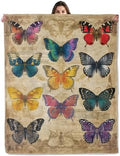 Butterfly Vintage Throw Blanket Gifts for Women Kids, 40x50in by Buttigiy