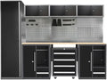 JZD Heavy Duty Metal Garage Shop Tool Storage Cabinet System, No Wall Mounting by JZD