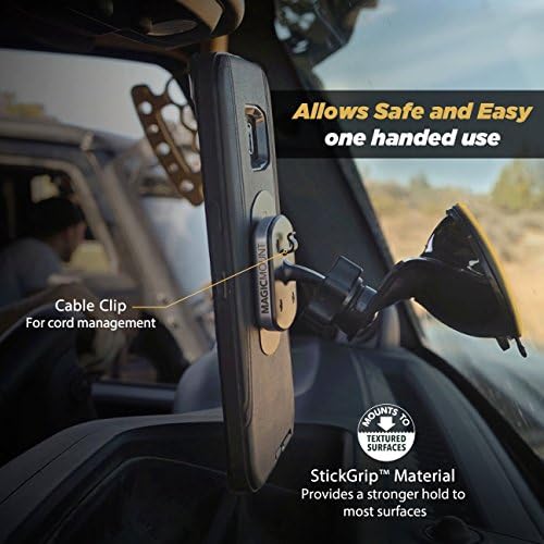 Scosche MPWD2PK-UB MagicMount Pro Magnetic Car Phone Holder - Strong Magnet Mount for iPhone and Android - Secure Mount for Car Window/Dash - Universal 360° Adjustable Mobile Cell Holder - 2-Pack