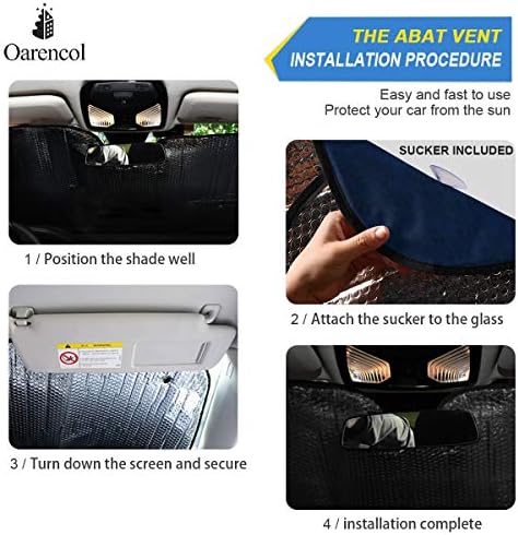 Texas Flag Vintage American Car Windshield Sun Shade Foldable UV Ray Sun Visor Protector Sunshade to Keep Your Vehicle Cool (55" x 27.6")