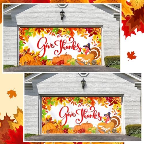 Tudomro Thanksgiving Garage Door Banner 6 X13ft Fall Turkey Decorations - Image 4
