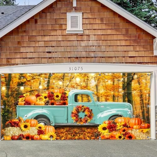 Fall Thanksgiving Garage Door Cover Decorations Banner Backdrop 7x16ft - Image 6
