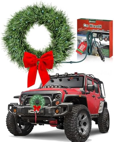 moveland Large LED Car Wreath for Car Front Grill Fit Jeeps Trucks SUVs RVs by moveland