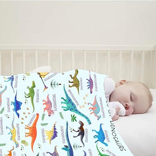 Types of Dinosaurs Blanket Gifts for Girls Boys Women - Super Soft Cozy Warm Throw Sheet for Couch Bed Sofa Office Decor All Season 30"x40" Pets - Image 2