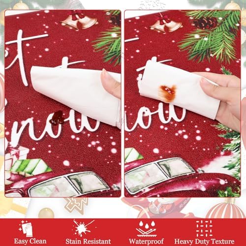 U'Artlines 2Pcs Christmas Anti Fatigue Kitchen Rugs and Mats, Tree,Snowman - Image 5