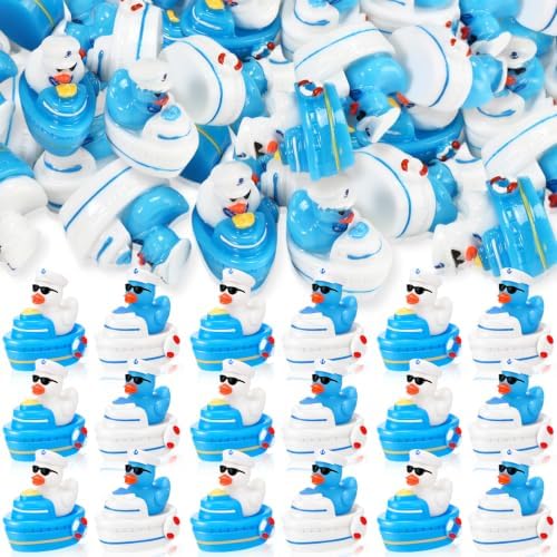 RoundFunny 50 Pcs Mini Sunglasses Sailor Cruise Ducks Tiny Resin Duck by RoundFunny