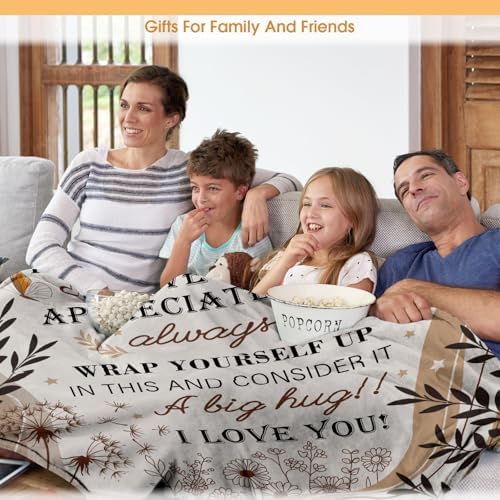 Gifts for Mom, I Love You and Appreciate Throw Blanket for Mama from Son Daughter,Birthday Valentines Mothers Day Thanksgivings Decor for Mommy Mom 50"x60" - Image 5