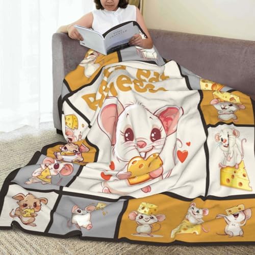 Rat Blanket Rats Throw Blanket Mouse Rodents Bedding Stuff Plush Fleece Flannel Throws for Kids Boys Girls Sofa Bed Couch Decor 50"X60" - Image 6