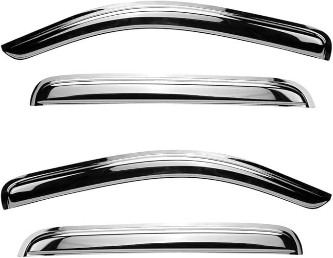 94251Y Chrome Side Window Visor Wind Vent Deflector, 2008-2020 Dodge Grand - Image 2