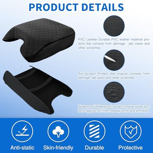 Nilight Center Console Armrest Cover for Ford F150 2015 2016-2018 2019 2020