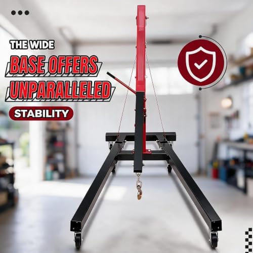 2 Ton Engine Hoist Cherry Picker Foldable Garage Engine Crane - Image 5