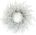 24 Inch Fall Wreath for Front Door with Silver Berry by Huashen