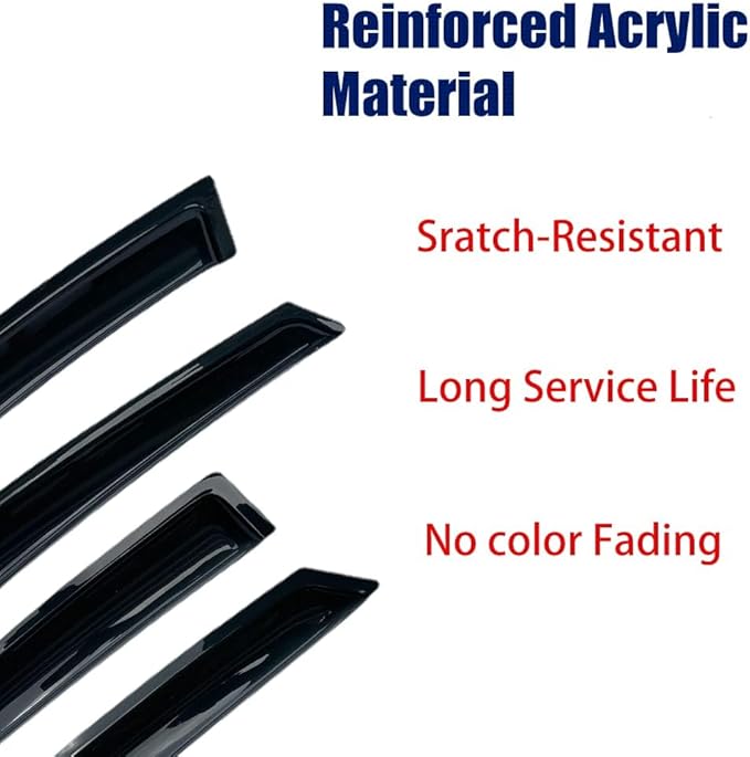 94161 Side Window Wind Deflectors fit - Image 2