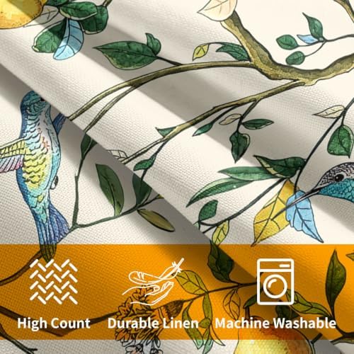 Floral Botanical Throw Pillow Covers 18x18 Set of 2 Hummingbird Pear Thanksgiving Pillow Covers Watercolor Cottagecore Pillowcase for Kitchen Sofa Cushion Outdoor Couch Bedroom Living Room Decoration - Image 7
