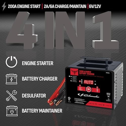 Schumacher Electric 6A Car Battery Charger & Maintainer, 6V/12V – FR01335 - Image 2