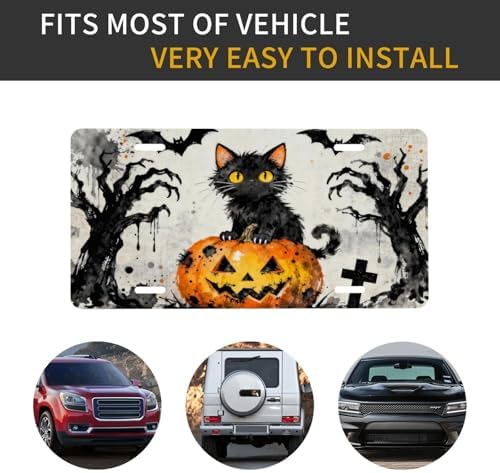 Halloween Pumpkin Front License Plate Car Decorative License Plates