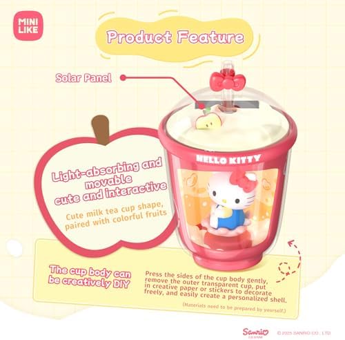 Sanrio Blind Box Light Up Absorption Movable Swing Toy Hello Kitty Kuromi Cinnamoroll Pochacco My Melody Sweet Piano Milk Tea Cup Series for Home Car Decor Birthday Gifts, Random One Figure - Image 4