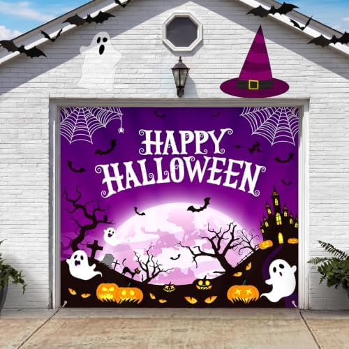 Tudomro 7 X8 ft Happy Halloween Garage Door Banner Decorations Funny by Tudomro