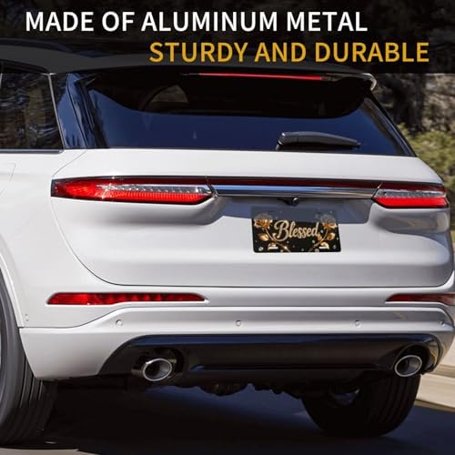 Gold Rose Blessed Front License Plate 6" * 12" for Women