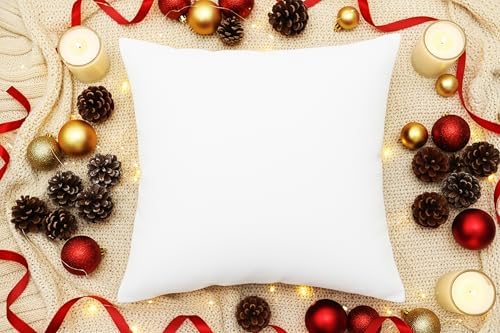 PurpleEssences Solid Throw Pillow Cover, 22x22 in Set of 2 - White - Image 5
