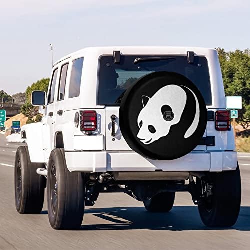 Delerain Panda Spare Tire Cover with Backup Camera Hole Wheel Protectors Sun Protector Waterproof for Jeep Trailer RV SUV Truck and Many Vehicle(16 Inch for Diameter 29"-31") - Image 2