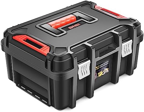 ‎DNA MOTORING Tool Box Lockable Organizer Storage Toolbox with Removable Tray for Workshop Garage & Household,Large Capacity,TOOLS-00309 by DNAMOTORING