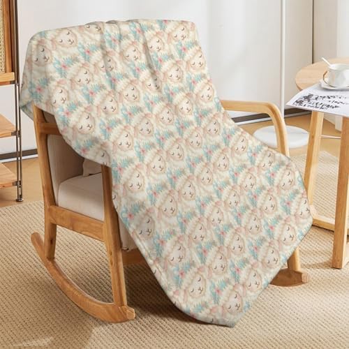 Socira Cute Goat Sheep Blanket Throw Blanket Cute Goat Sheep Gifts for Women Men Soft Sofa Throws for Travel Camping Bed Home Decor Car Birthday Gift 40"*50" （100 * 130cm） - Image 4