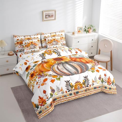 Erosebridal Autumn Harvest Fall Bed in A Bag Queen Comforter Set 7 Piece - Image 2